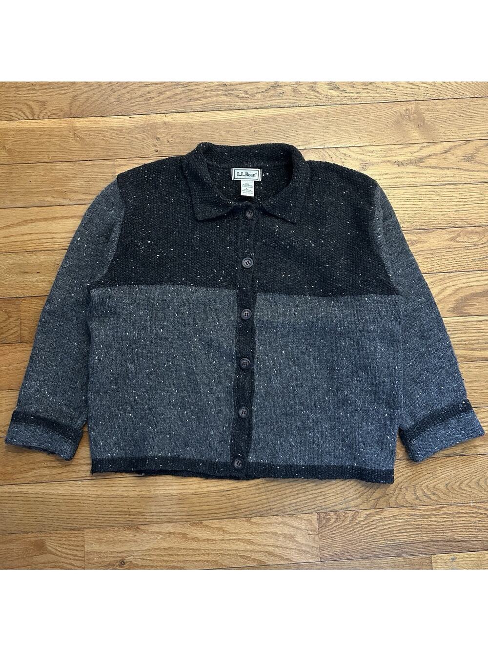 Vintage 90s Ll Bean Wool Knit In Scotland Cardigan Sweater Women’s Large